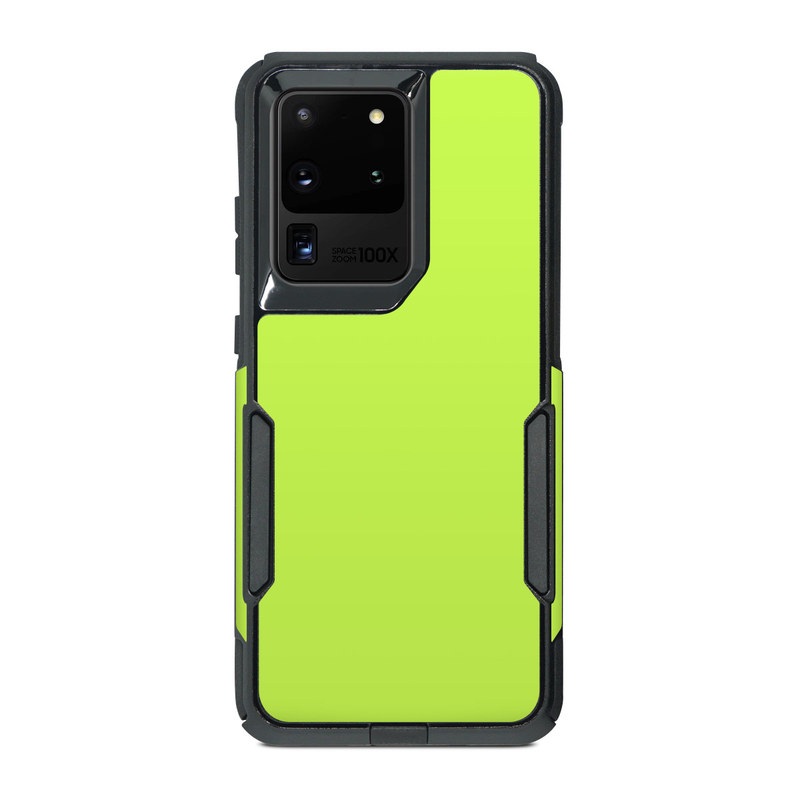 OtterBox Commuter Galaxy S20 Ultra Case Skin design of Green, Yellow, Text, Leaf, Font, Grass, with green colors