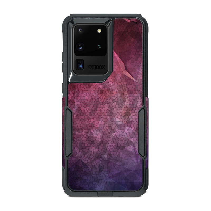 OtterBox Commuter Galaxy S20 Ultra Case Skin design of Purple, Sky, Red, Violet, Pink, Pattern, Design, Triangle, Line, Magenta, with black, red, purple, pink, white colors
