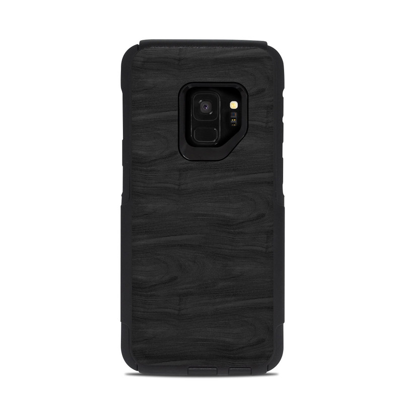 OtterBox Commuter Galaxy S9 Case Skin design of Black, Brown, Wood, Grey, Flooring, Floor, Laminate flooring, Wood flooring, with black colors