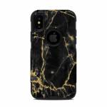 Black Gold Marble OtterBox Commuter iPhone XS Case Skin