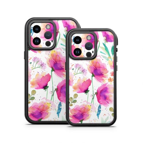 Abstract Pink Poppies OtterBox Fre iPhone 14 Series Case Skin