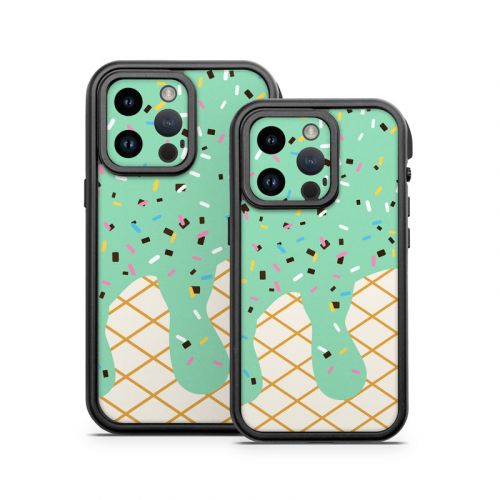 Mint Chocolate Chip Ice Cream Drip OtterBox Fre iPhone 14 Series Case Skin