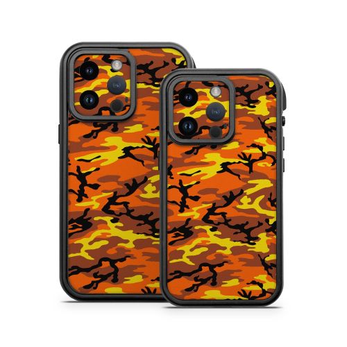 Orange Camo Otterbox Fre iPhone 14 Series Case Skin