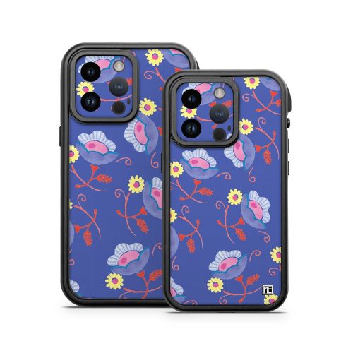 Purple Flowers OtterBox Fre iPhone 14 Series Case Skin