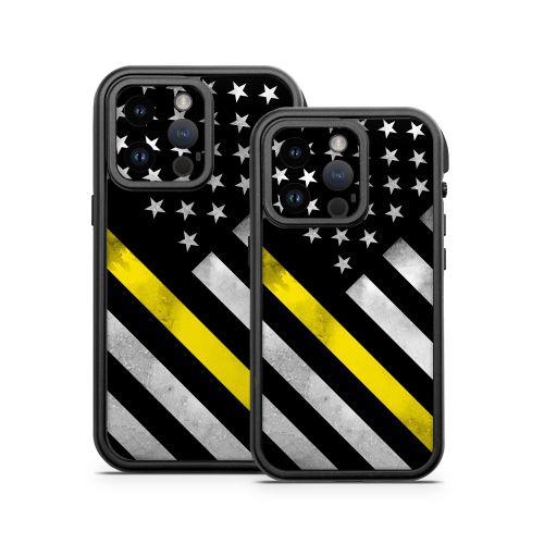 Thin Yellow Line Hero Otterbox Fre iPhone 14 Series Case Skin
