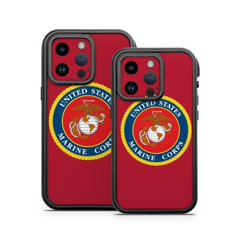 USMC Red Otterbox Fre iPhone 14 Series Case Skin