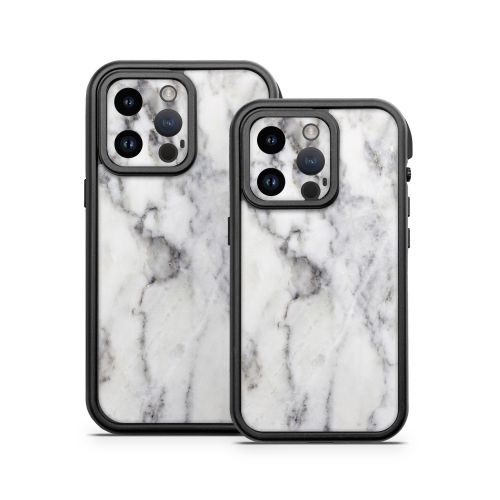 White Marble Otterbox Fre iPhone 14 Series Case Skin