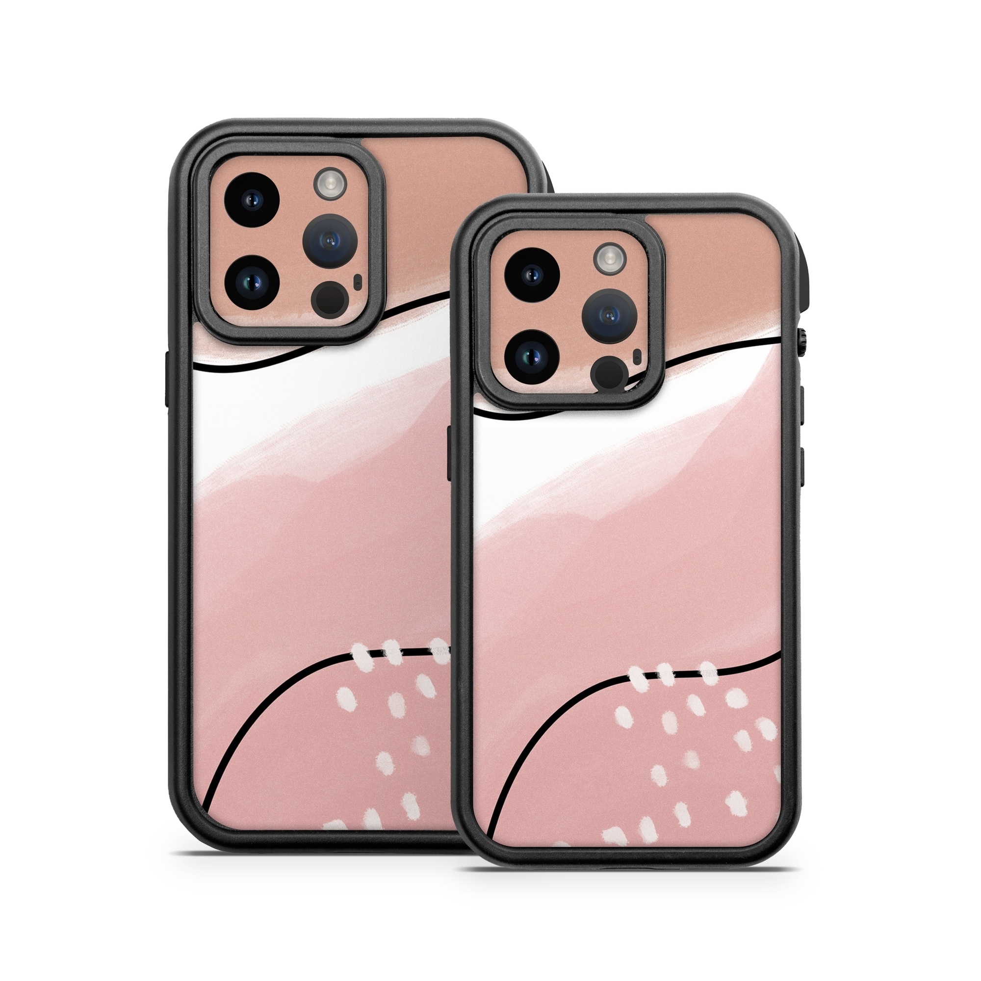 OtterBox Fre iPhone 14 Series Case Skin design of Skin, Pink, Nose, Peach, Shoulder, Lip, Neck, Line, Joint, Ear, Footwear, Material Property, Clip Art, Graphics, Illustration, with white, pink, brown, black colors