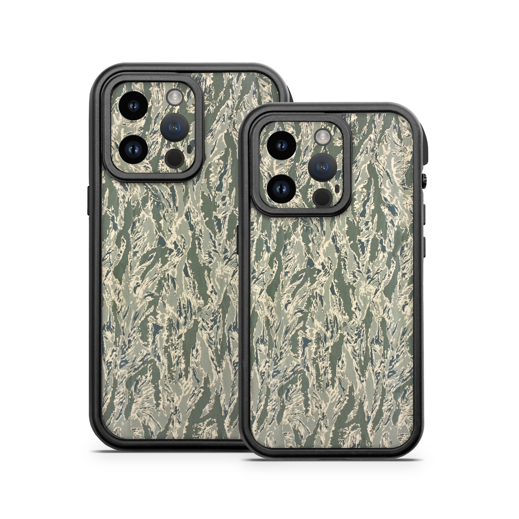 OtterBox Fre iPhone 14 Series Case Skin design of Pattern, Grass, Plant, with gray, green colors