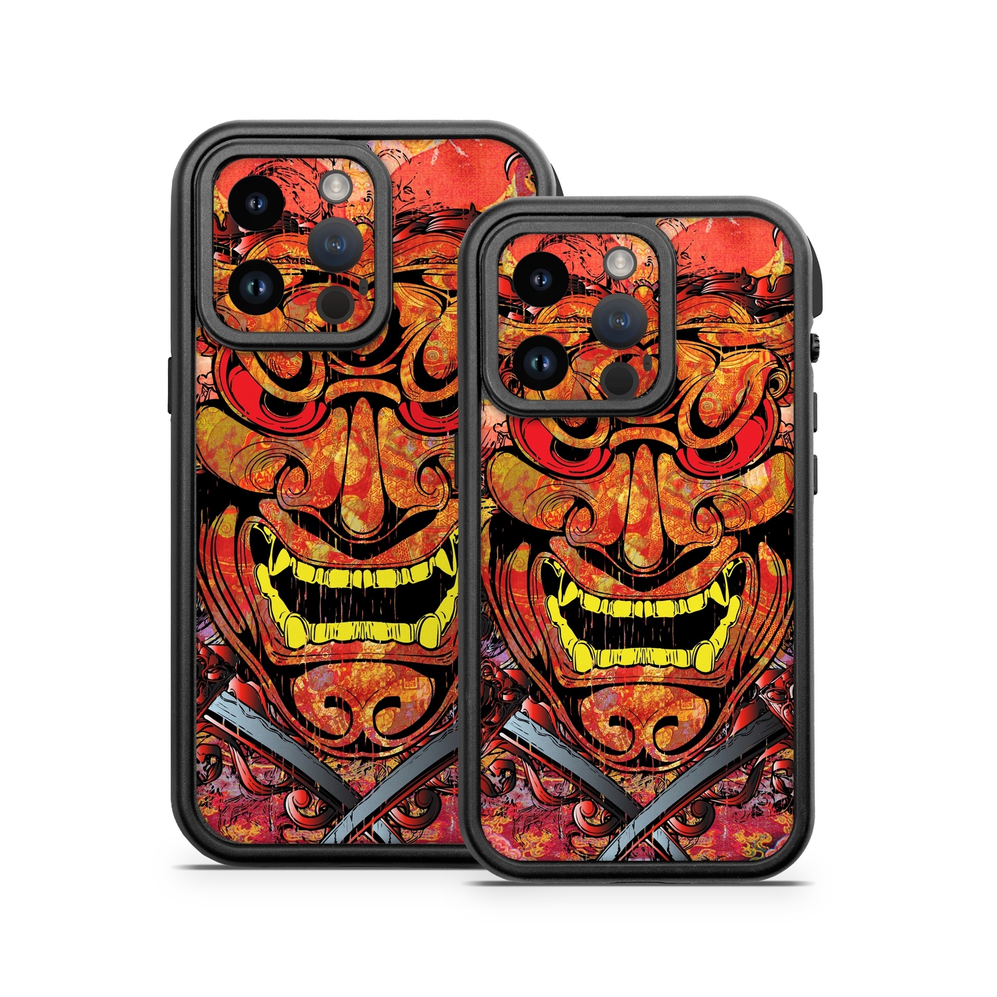 OtterBox Fre iPhone 14 Series Case Skin design of Art, Psychedelic art, Visual arts, Illustration, Fictional character, Demon, with red, orange, yellow colors