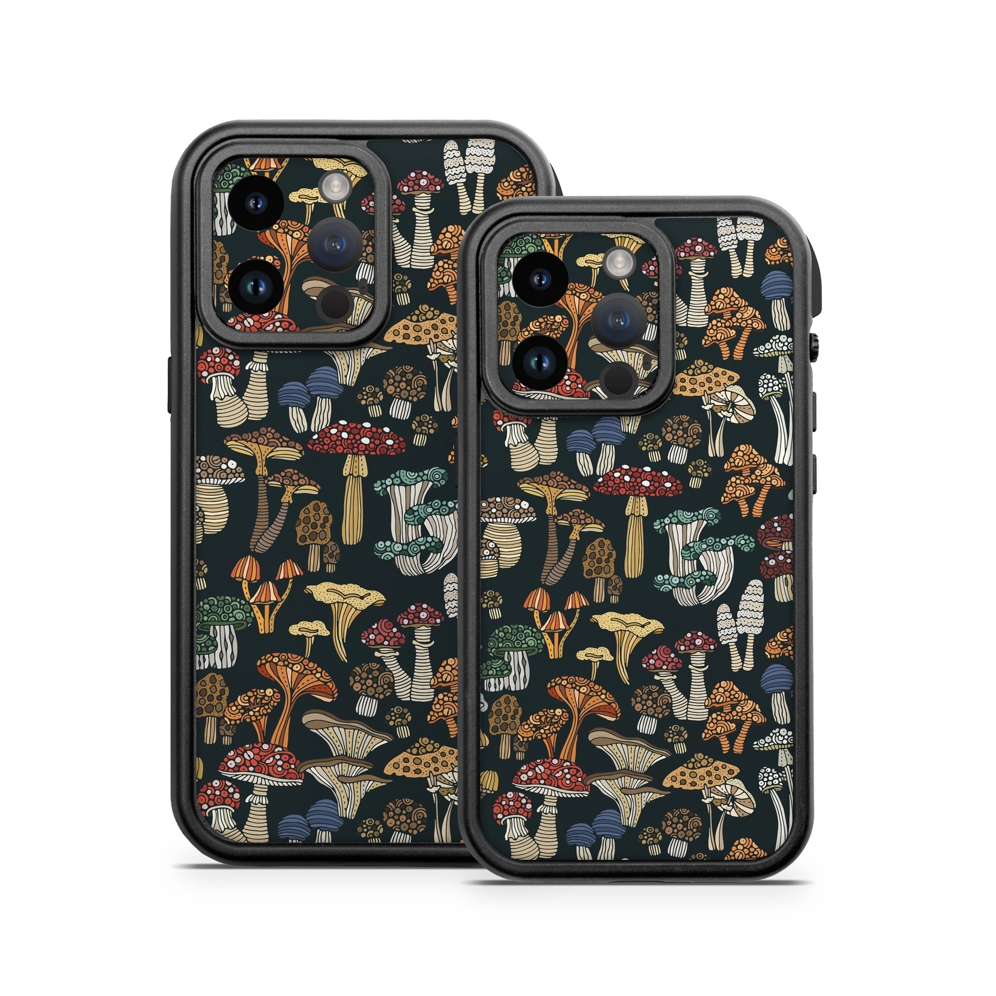 OtterBox Fre iPhone 14 Series Case Skin design of Brown, Textile, Sleeve, Art, Font, Pattern, Collage, Painting, Illustration, Event, with black, white, blue, red, yellow, orange colors