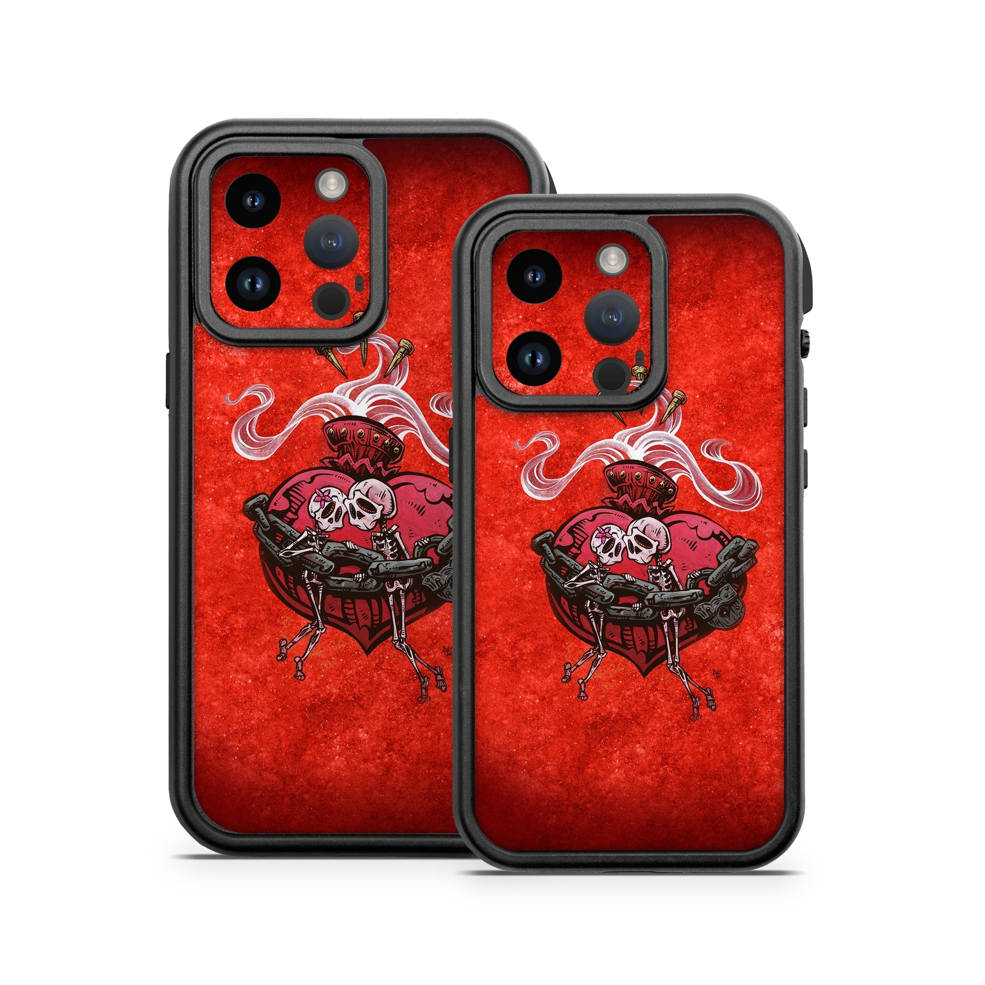 OtterBox Fre iPhone 14 Series Case Skin design of Orange, Art, Font, Sleeve, Tints and shades, Symbol, Pattern, Logo, Magenta, Graphics, with black, red, white, gray colors