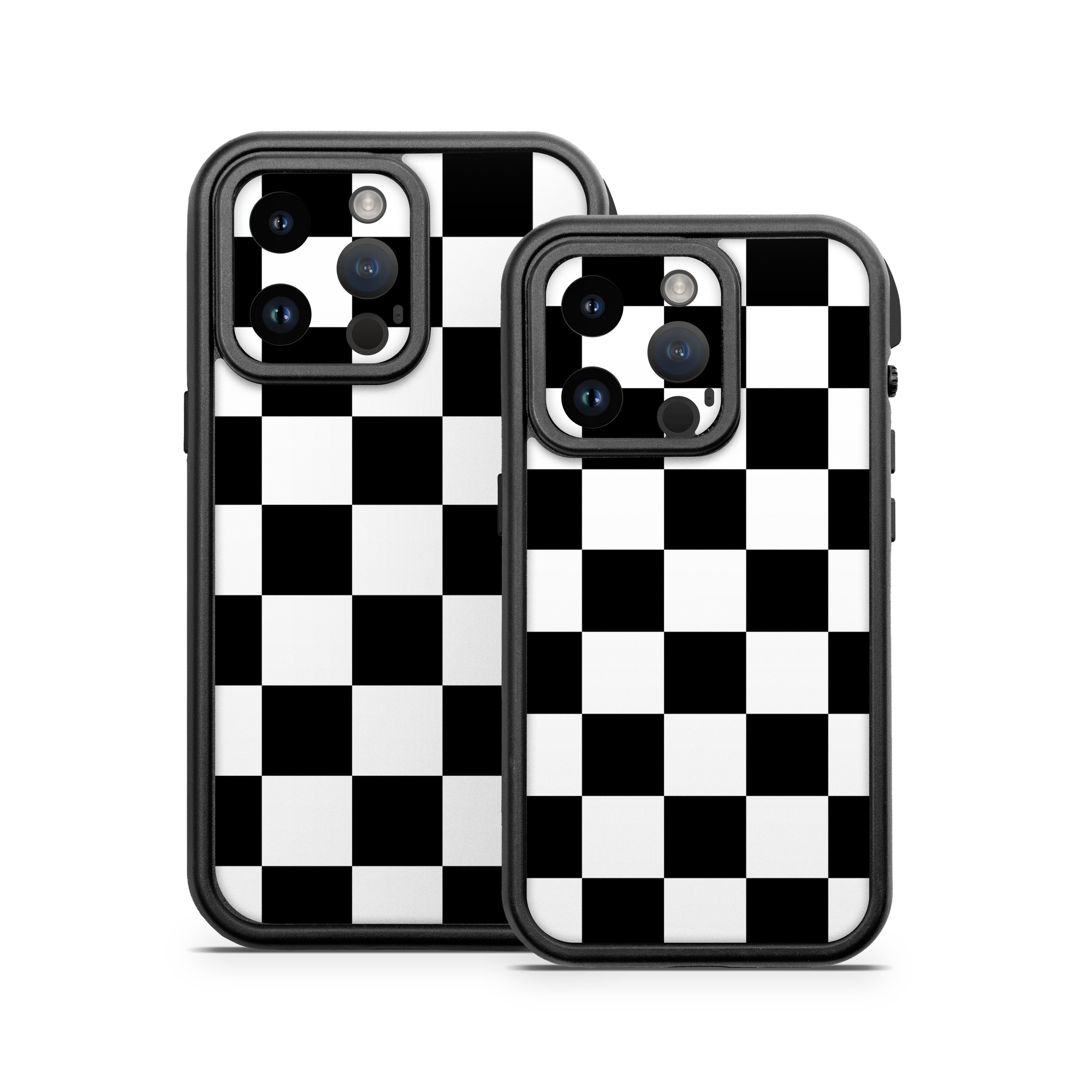 OtterBox Fre iPhone 14 Series Case Skin design of Black, Photograph, Games, Pattern, Indoor games and sports, Black-and-white, Line, Design, Recreation, Square, with black, white colors
