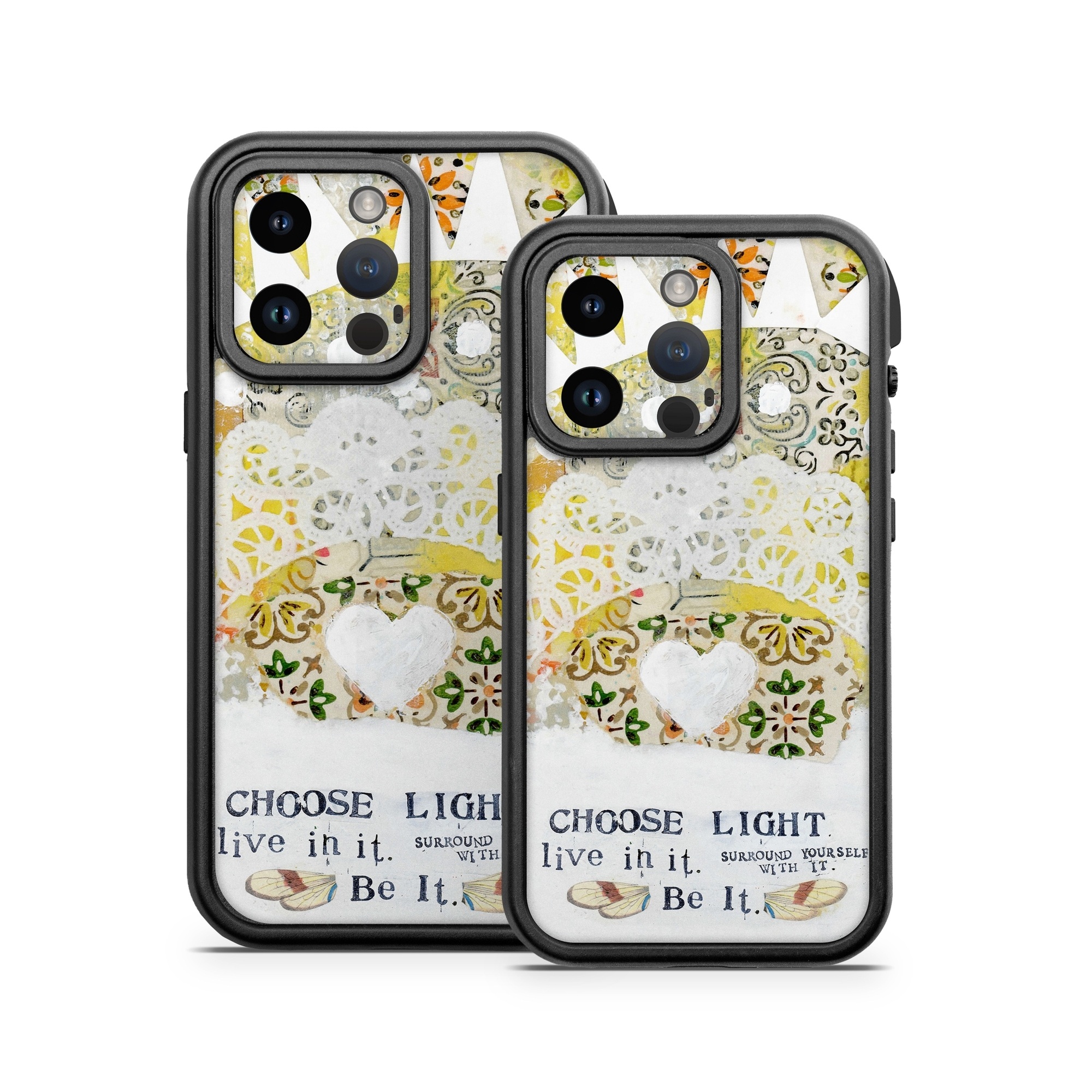 OtterBox Fre iPhone 14 Series Case Skin design of Font, Greeting card, with yellow, white, green, orange, red, black colors