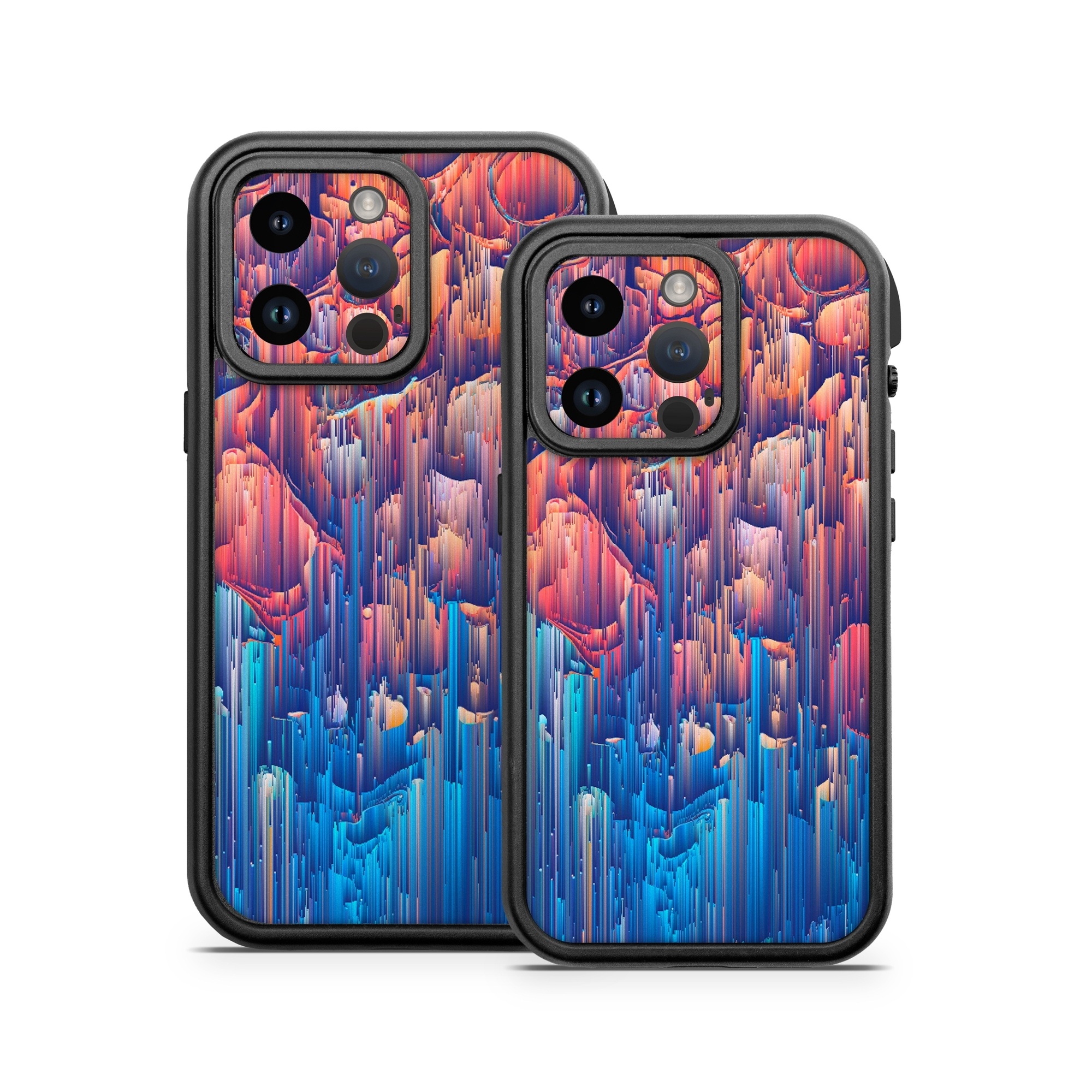 OtterBox Fre iPhone 14 Series Case Skin design of Blue, Turquoise, Formation, Sky, Design, City, Geology, Photography, Stock photography, Landscape, with blue, yellow, orange, red, pink colors