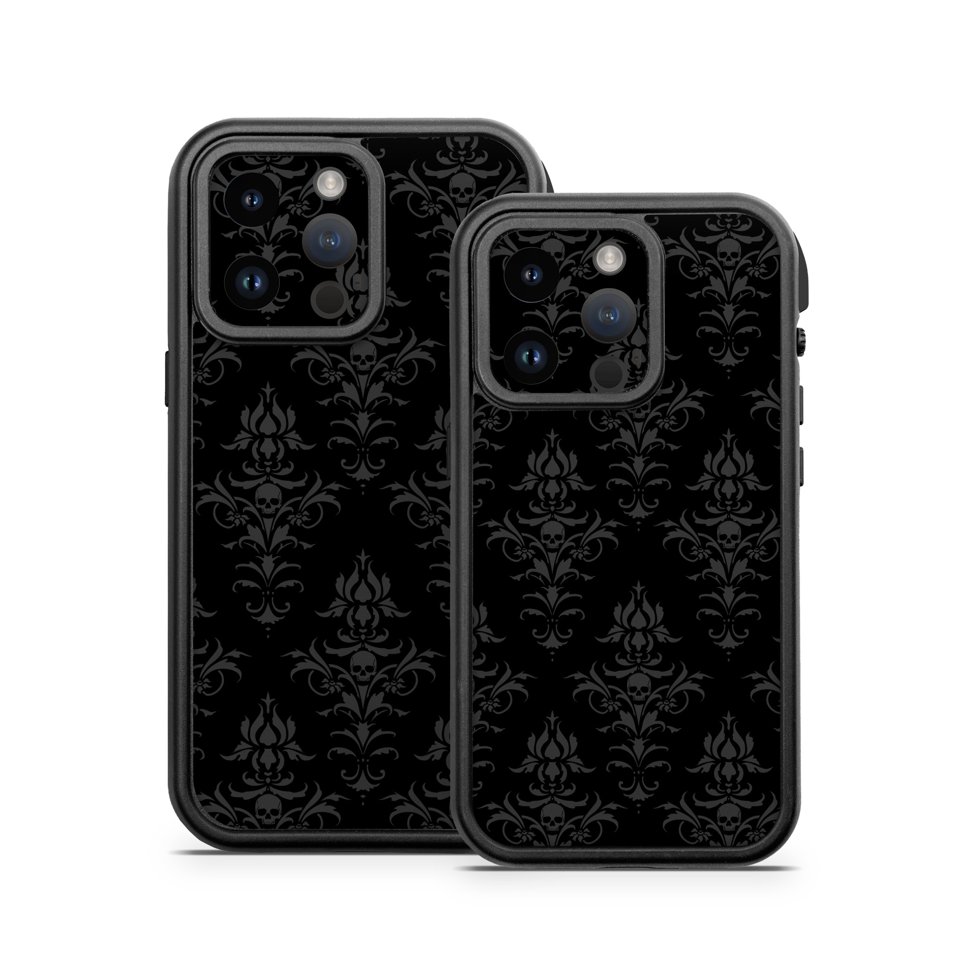 OtterBox Fre iPhone 14 Series Case Skin design of Black, Pattern, Design, Monochrome, Black-and-white, Darkness, Monochrome photography, Symmetry, with black, gray colors