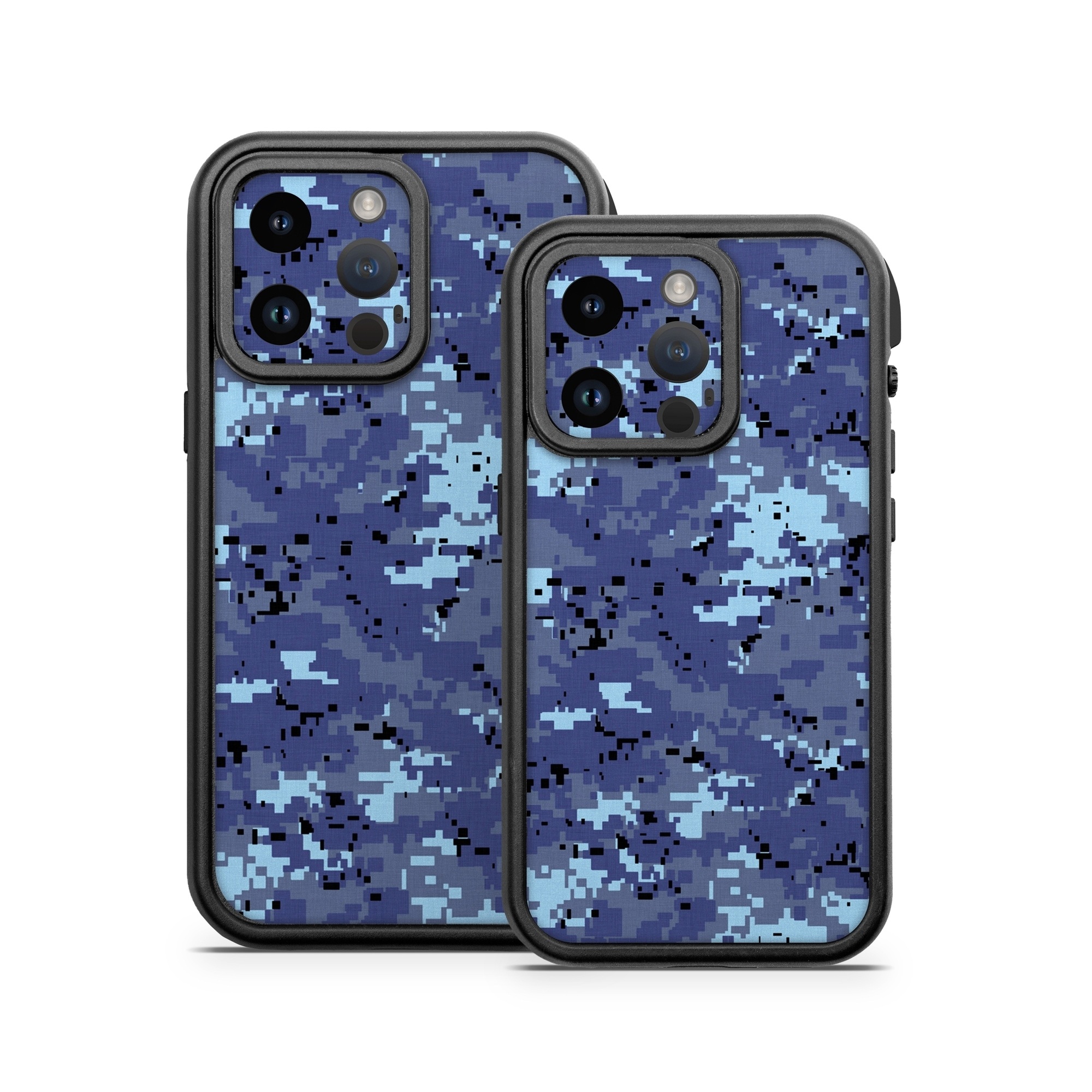 OtterBox Fre iPhone 14 Series Case Skin design of Blue, Purple, Pattern, Lavender, Violet, Design, with blue, gray, black colors