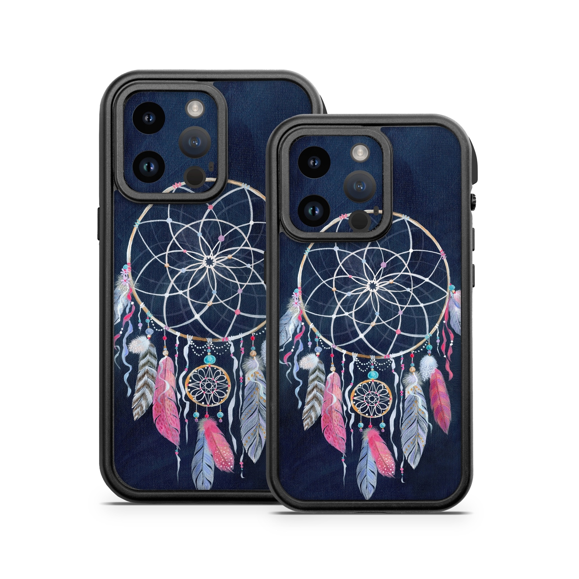 OtterBox Fre iPhone 14 Series Case Skin design of Fashion accessory, Jewellery, Textile, Illustration, Turquoise, Art, Still life photography, with blue, white, pink, yellow, orange, blue colors