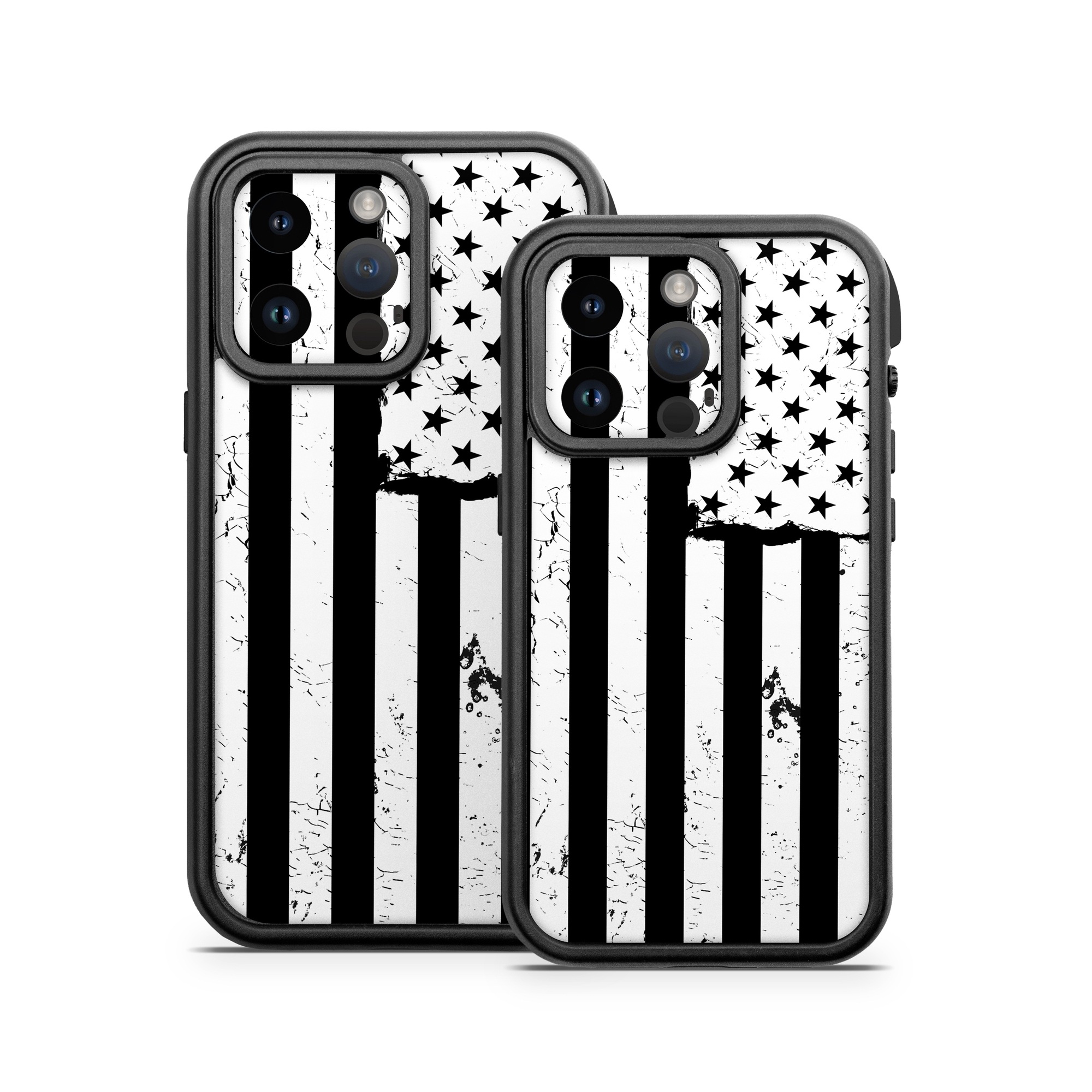 OtterBox Fre iPhone 14 Series Case Skin design of Line, Black-and-white, Text, Monochrome, Pattern, Design, Monochrome photography, Font, Parallel, Style, with white, black colors