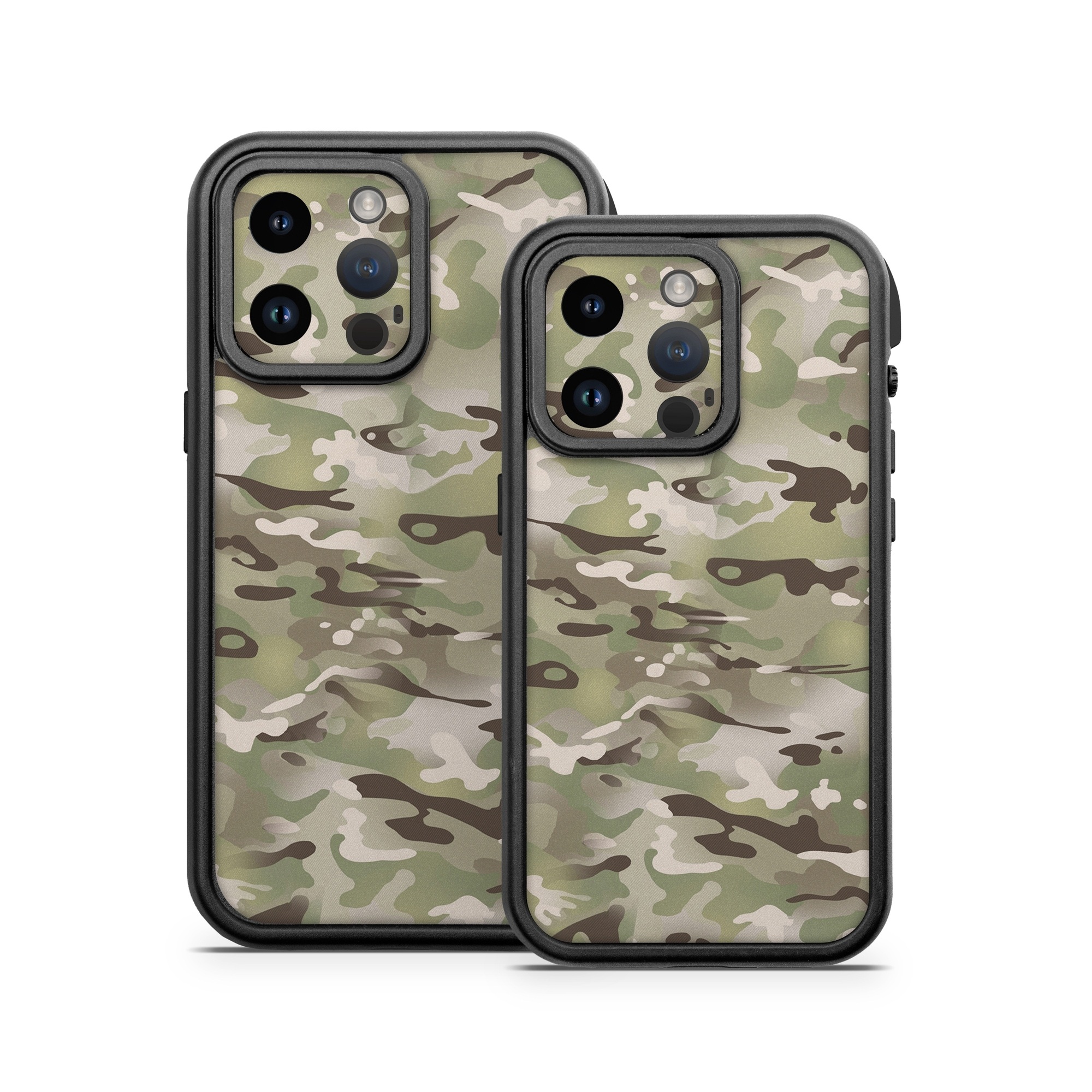 OtterBox Fre iPhone 14 Series Case Skin design of Military camouflage, Camouflage, Pattern, Clothing, Uniform, Design, Military uniform, Bed sheet, with gray, green, black, red colors