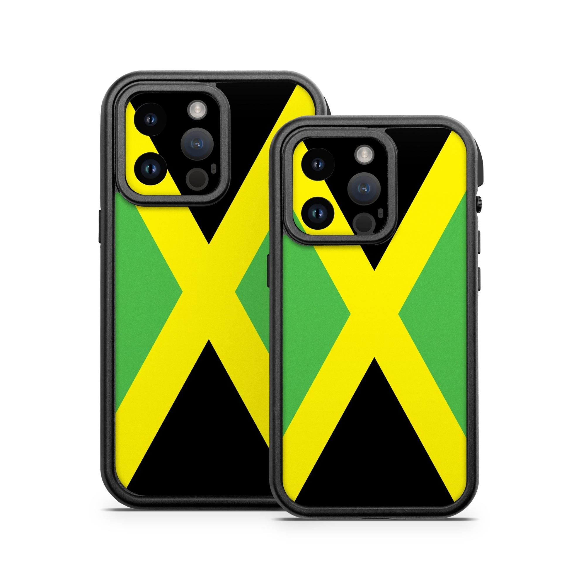 OtterBox Fre iPhone 14 Series Case Skin design of Green, Flag, Yellow, Macro photography, Graphics, Graphic design, with black, green, yellow colors