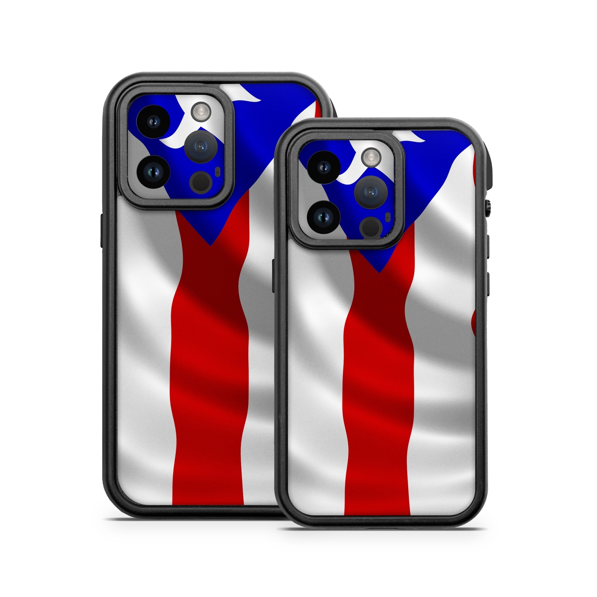 OtterBox Fre iPhone 14 Series Case Skin design of Flag, Flag of the united states, Flag Day (USA), Veterans day, Independence day, with red, blue, white colors
