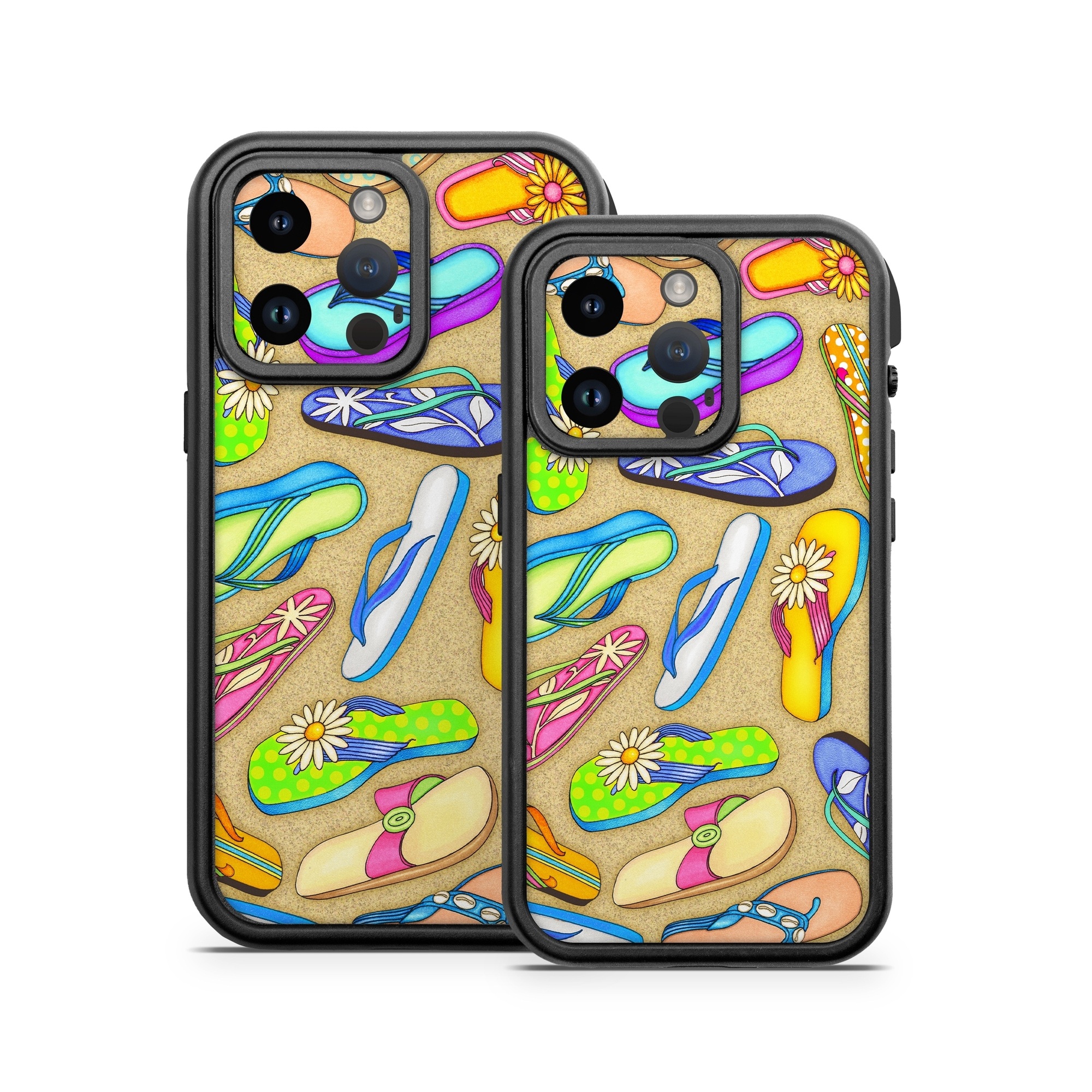 OtterBox Fre iPhone 14 Series Case Skin design of Pattern, Design, Visual arts, Footwear, Art, with gray, green, blue, pink, purple, orange colors