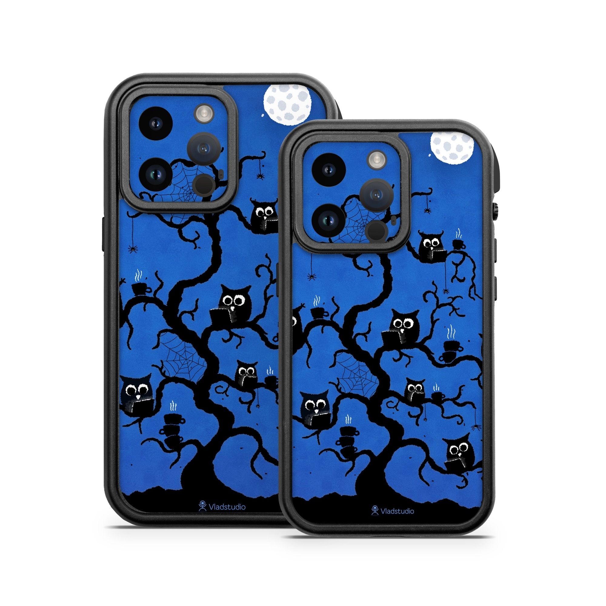 OtterBox Fre iPhone 14 Series Case Skin design of Illustration, Organism, Pattern, with blue, black colors