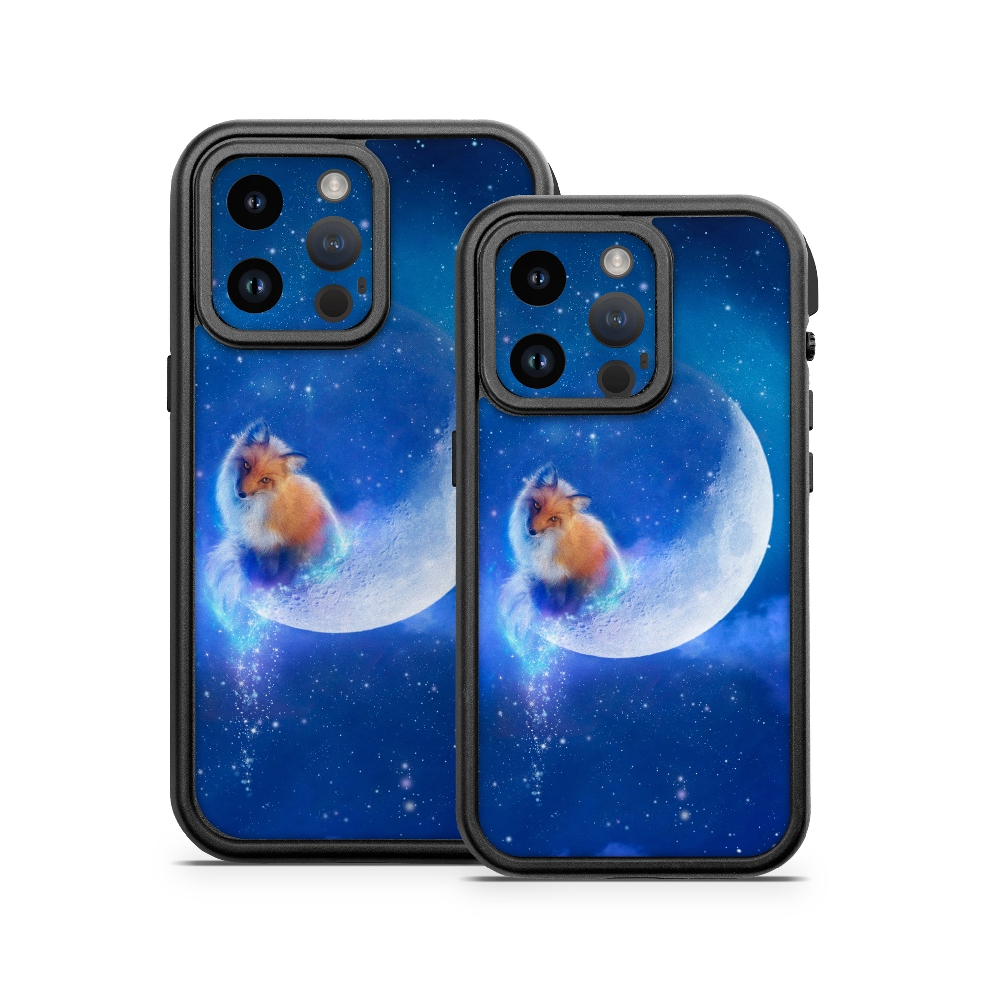 OtterBox Fre iPhone 14 Series Case Skin design of Sky, Atmosphere, Astronomical object, Outer space, Space, Universe, Illustration, Nebula, Galaxy, Fictional character, with blue, black, gray colors