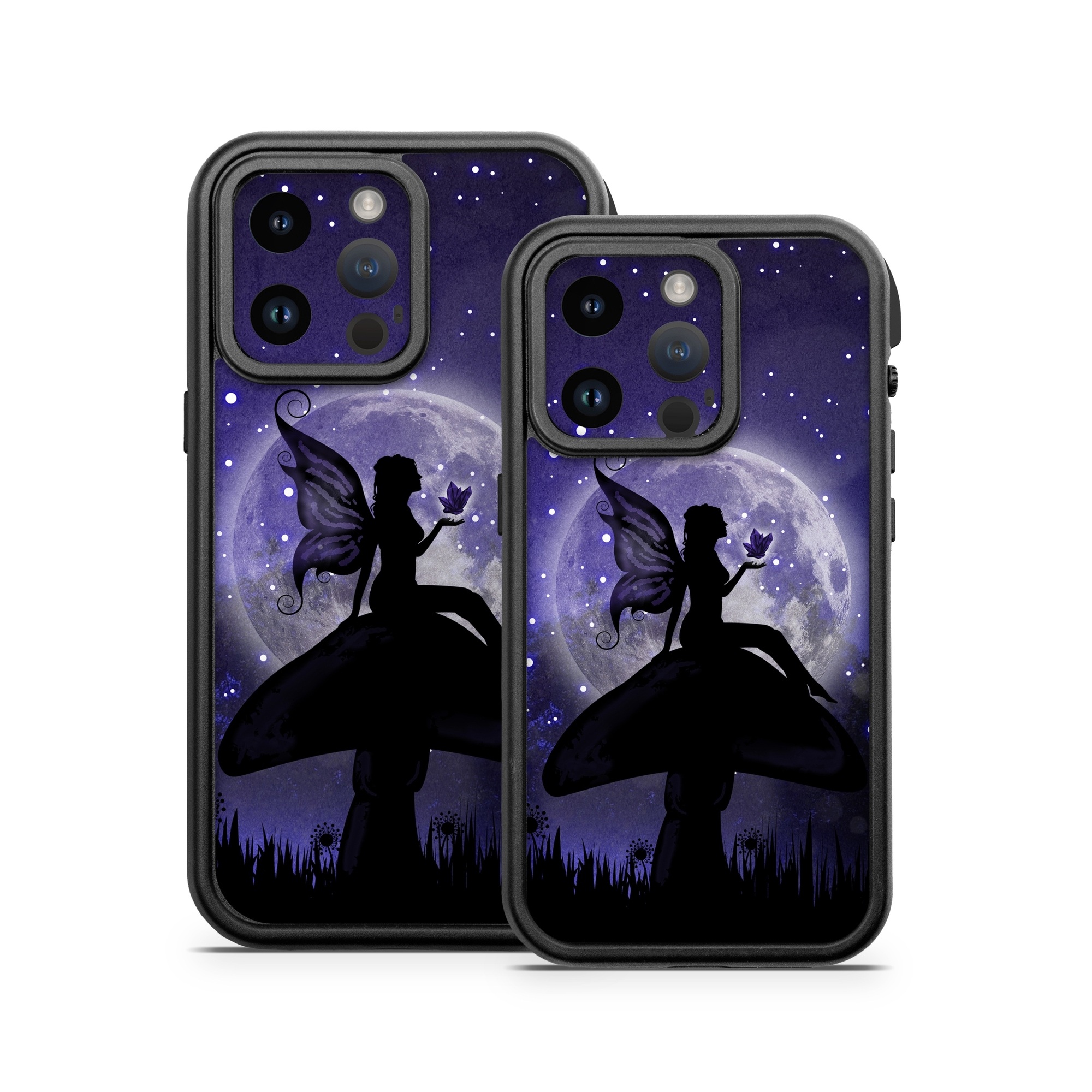 OtterBox Fre iPhone 14 Series Case Skin design of Purple, Sky, Moonlight, Cg artwork, Fictional character, Darkness, Night, Illustration, Space, Star, with black, blue, gray, purple colors