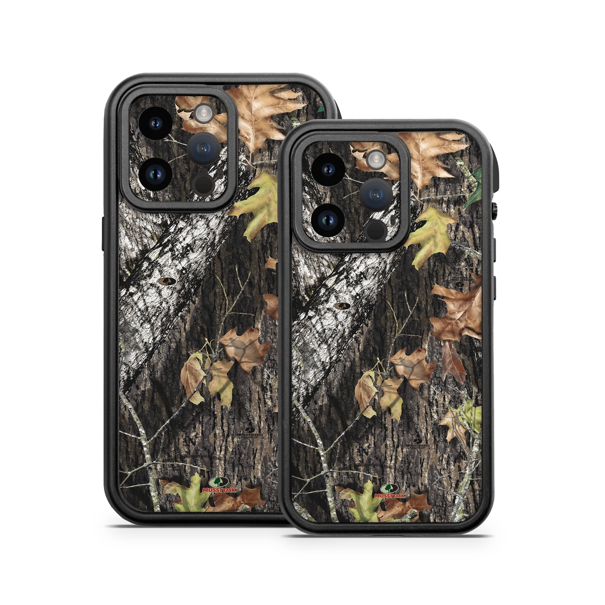 OtterBox Fre iPhone 14 Series Case Skin design of Leaf, Tree, Plant, Adaptation, Camouflage, Branch, Wildlife, Trunk, Root, with black, gray, green, red colors