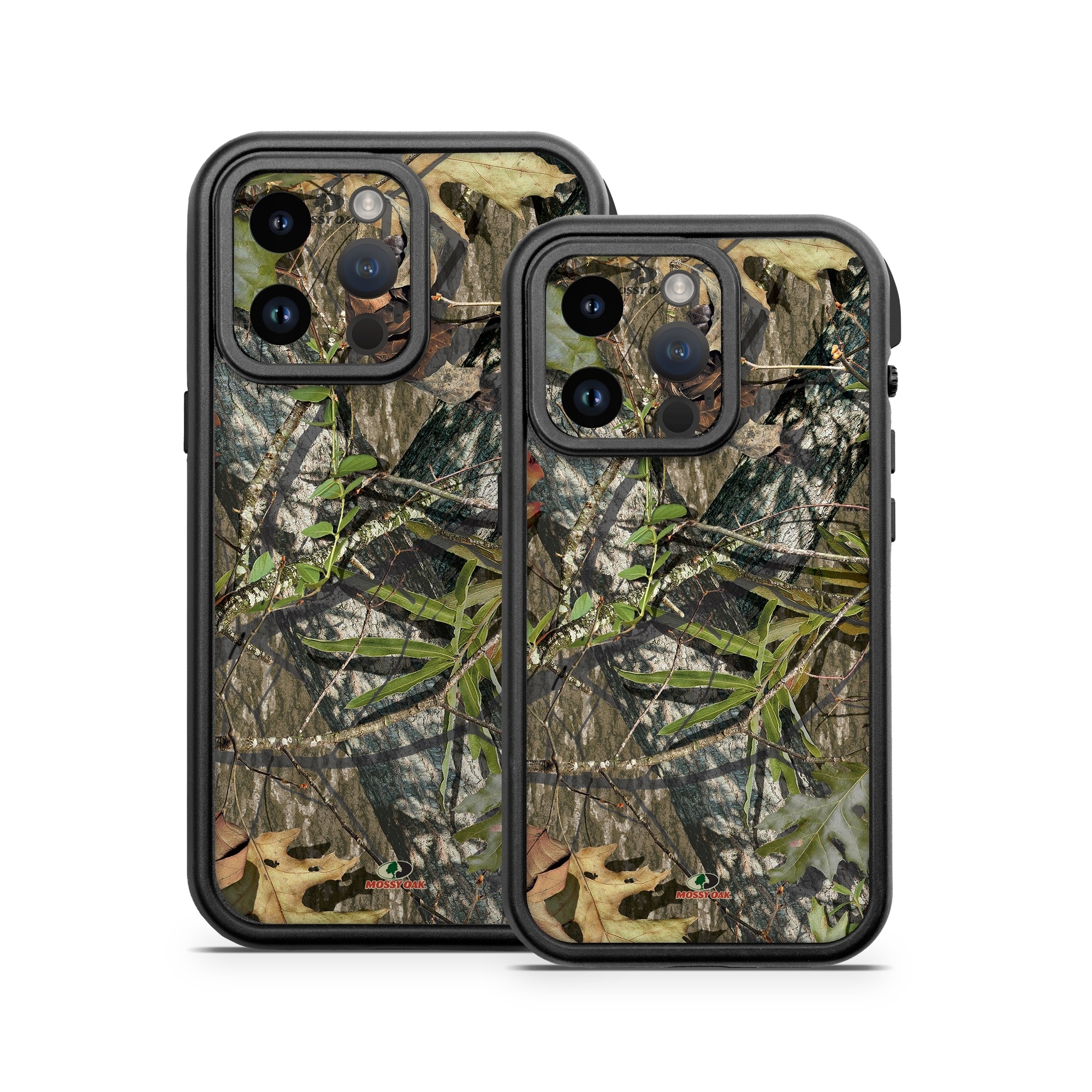 OtterBox Fre iPhone 14 Series Case Skin design of Camouflage, Military camouflage, Tree, Plant, Leaf, Design, Adaptation, Branch, Pattern, Trunk, with black, green, gray, red colors