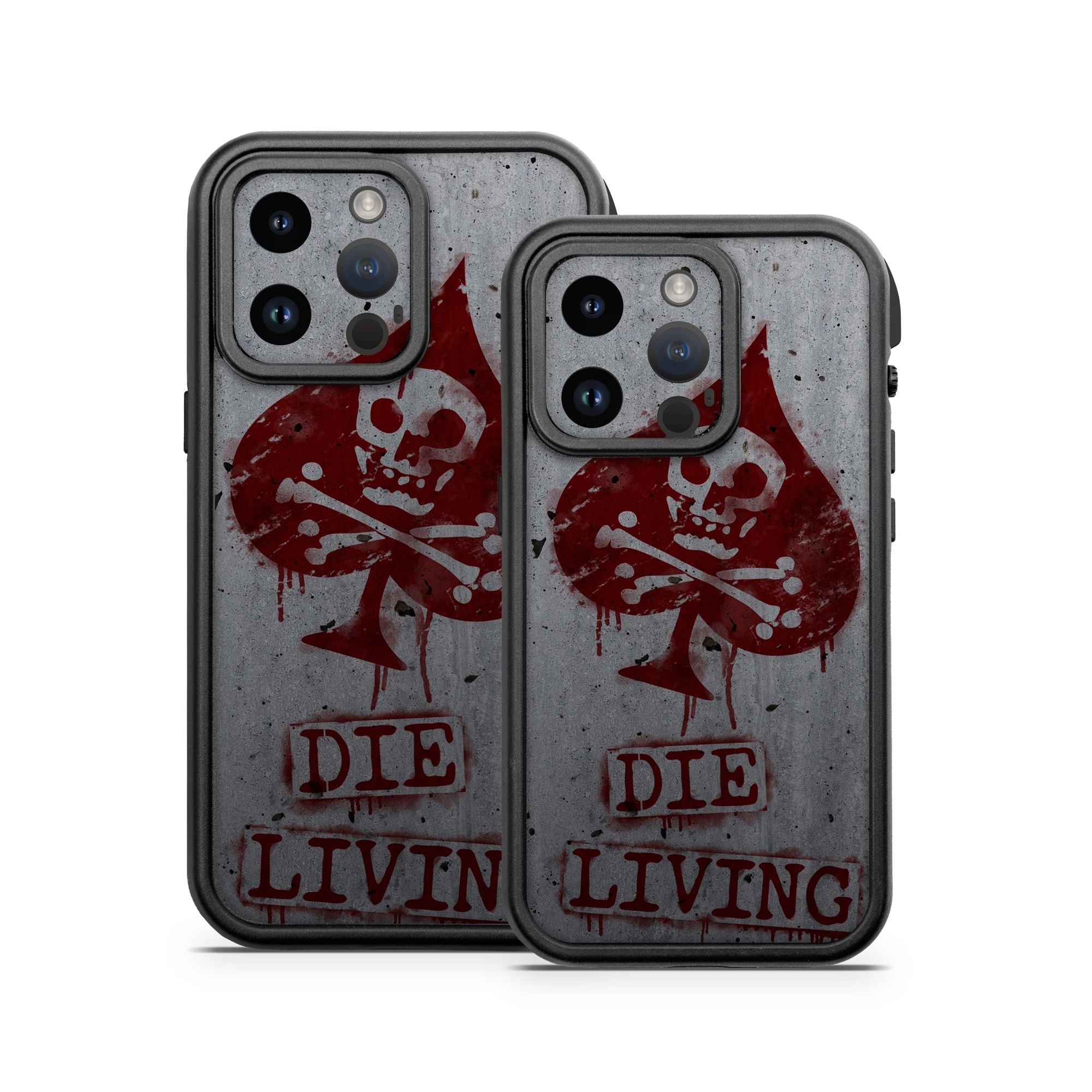 OtterBox Fre iPhone 14 Series Case Skin design of Red, Street art, Art, Font, Wall, Graffiti, Visual arts, Illustration, Graphics, Logo, with gray, red colors