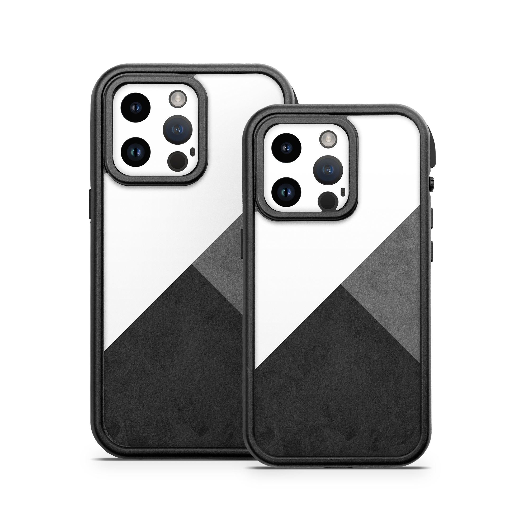 OtterBox Fre iPhone 14 Series Case Skin design of Black, White, Black-and-white, Line, Grey, Architecture, Monochrome, Triangle, Monochrome photography, Pattern, with white, black, gray colors