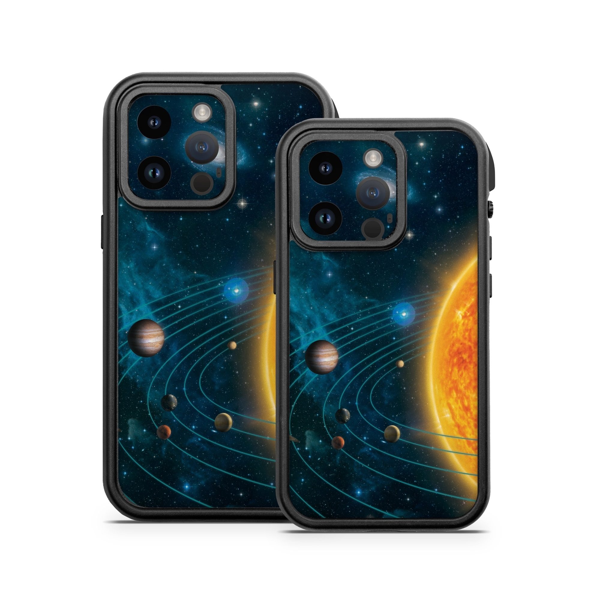 OtterBox Fre iPhone 14 Series Case Skin design of Astronomical object, Universe, Outer space, Galaxy, Astronomy, Atmosphere, Space, Planet, Science, Sky, with red, yellow, black, blue, brown, white colors