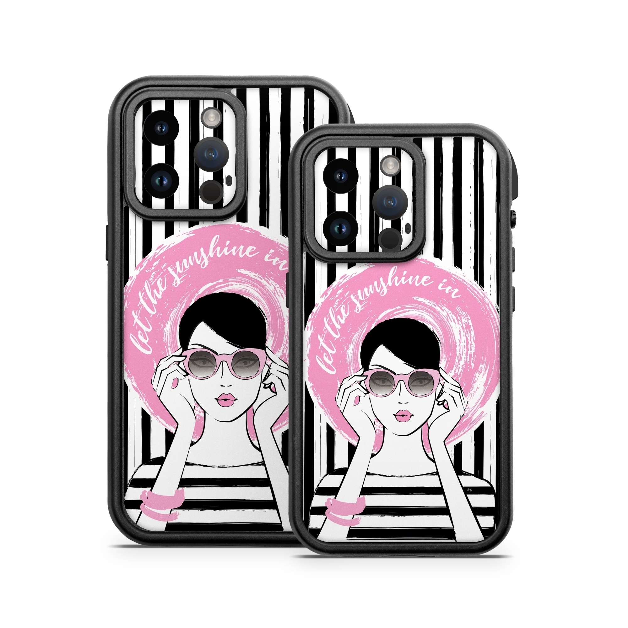 OtterBox Fre iPhone 14 Series Case Skin design of Organ, Vision care, Purple, Pink, Violet, Font, Eyewear, Magenta, Line, Art, with black, white, pink, gray colors