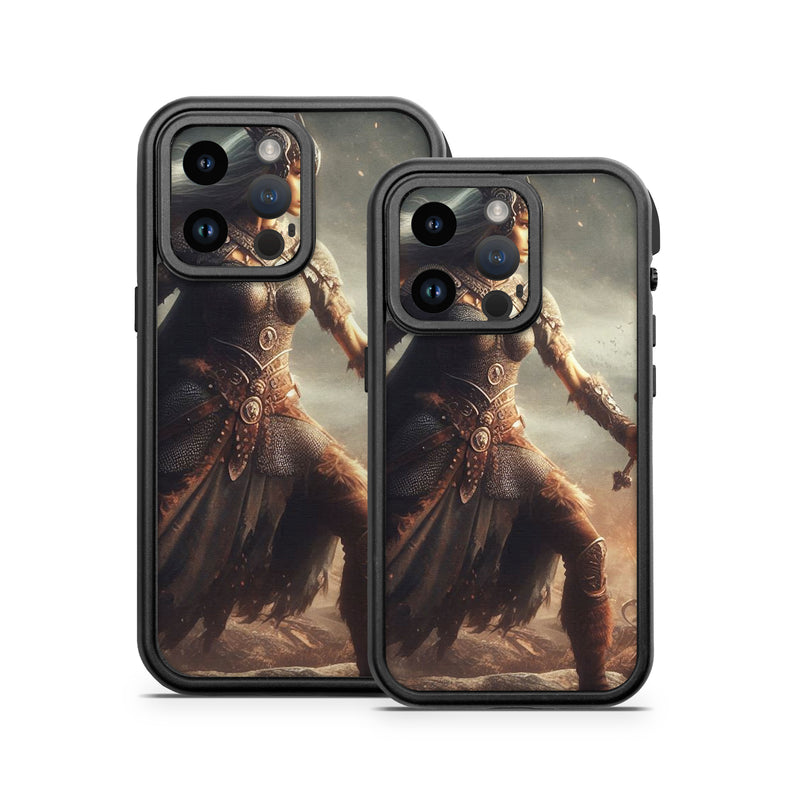 OtterBox Fre iPhone 14 Series Case Skin design of CG artwork, Armour, Fictional character, Action, Mythology, Action-adventure game, Breastplate, Video Game Software, Spear, Sword