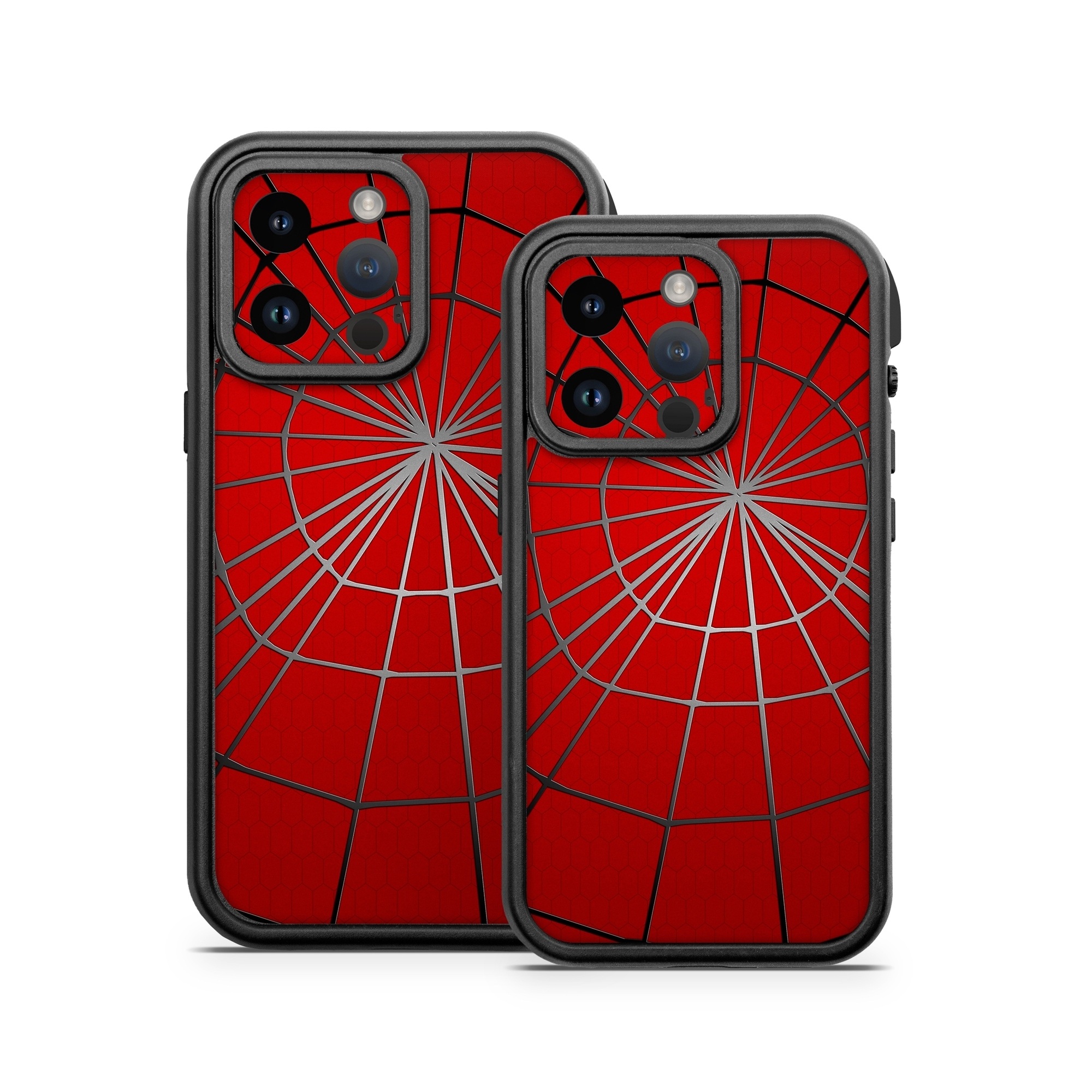 OtterBox Fre iPhone 14 Series Case Skin design of Red, Symmetry, Circle, Pattern, Line, with red, black, gray colors