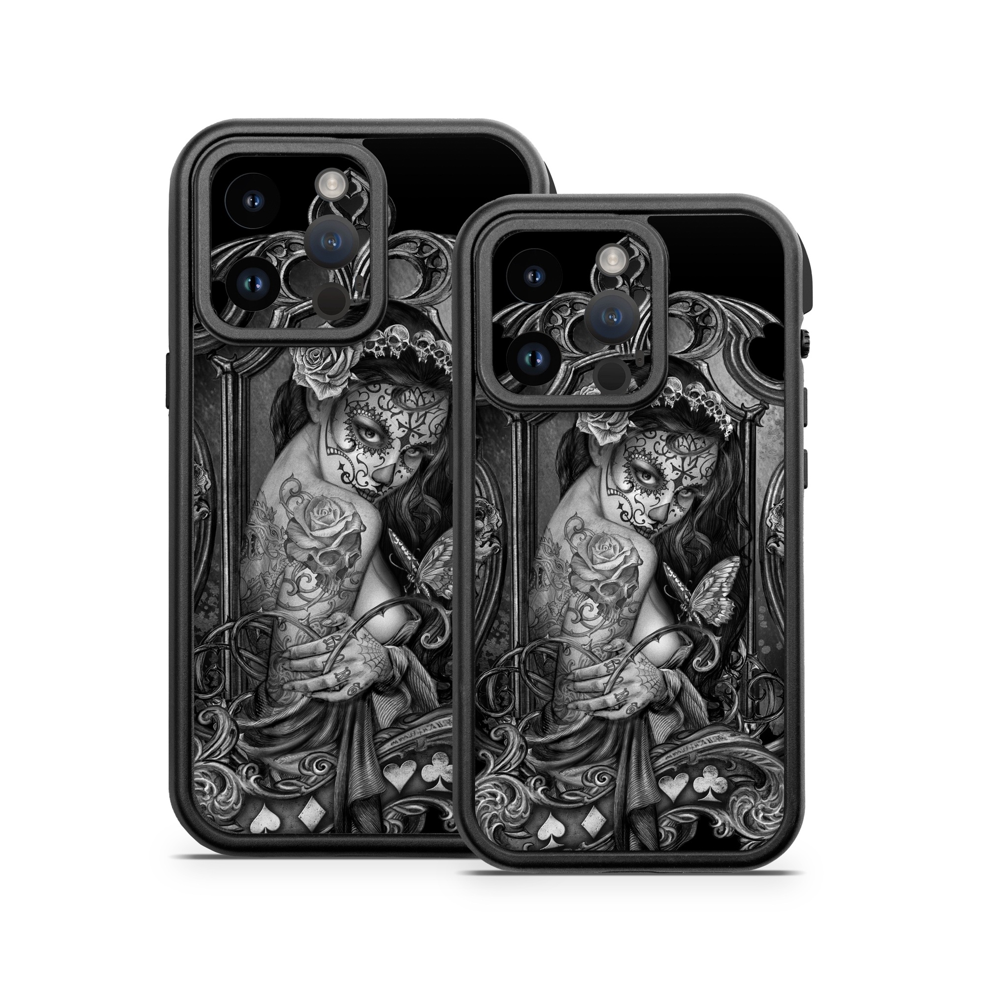 OtterBox Fre iPhone 14 Series Case Skin design of Style, Art, Monochrome, Black-and-white, Monochrome Photography, Visual Arts, Illustration, Painting, Drawing, with black, white, gray colors