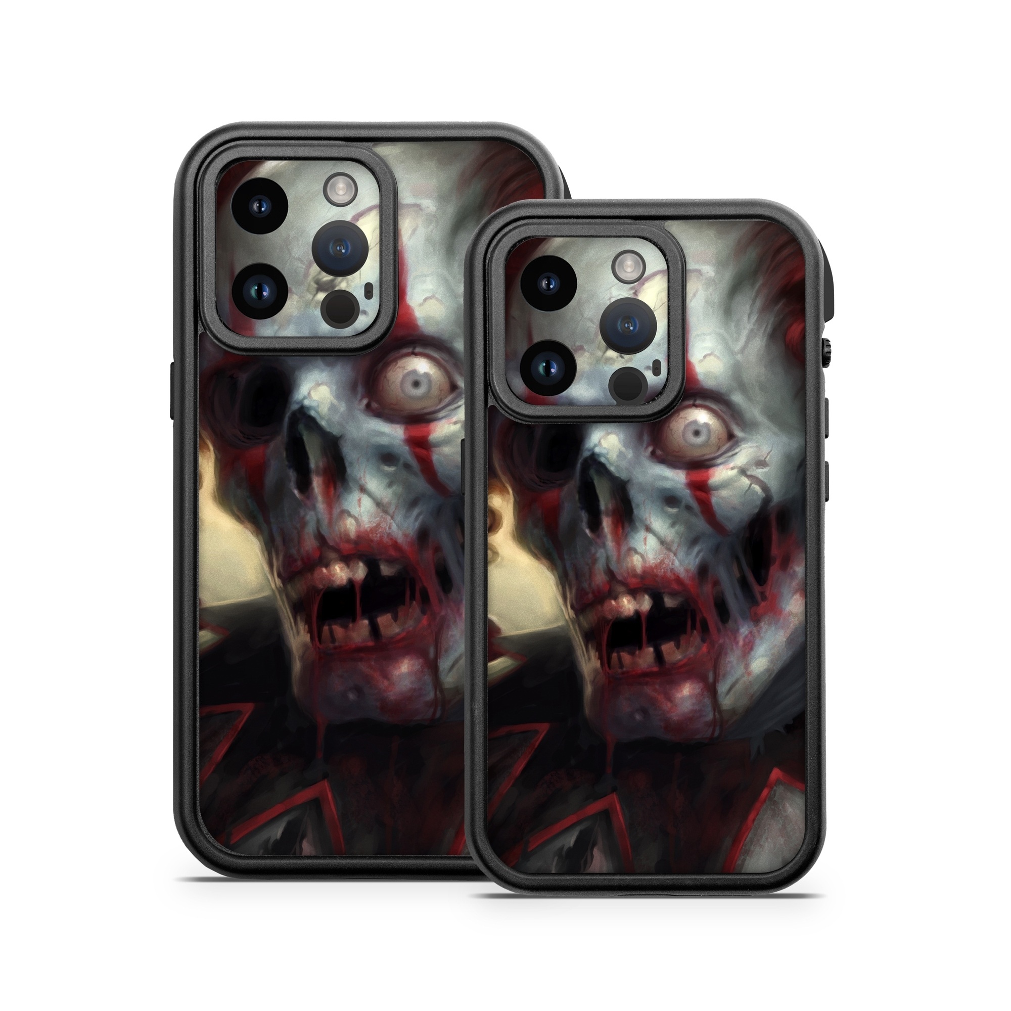 OtterBox Fre iPhone 14 Series Case Skin design of Illustration, Fictional character, Fiction, Supervillain, Demon, Art, Zombie, Ghost, Supernatural creature, Flesh, with black, gray, green, red colors