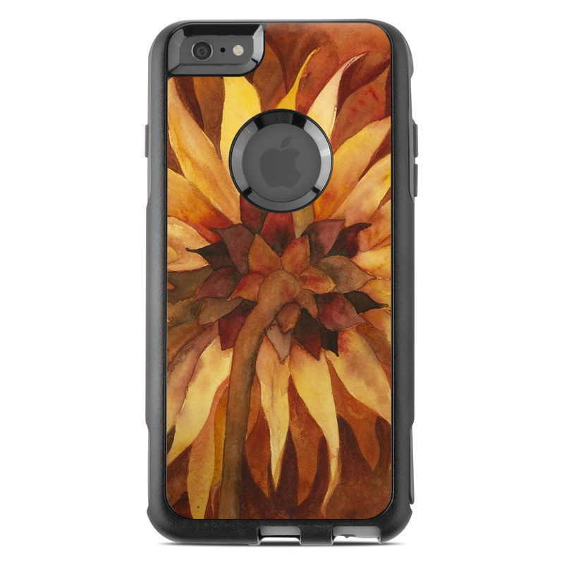 OtterBox Commuter iPhone 6s Plus Case Skin design of Sunflower, Flower, sunflower, Yellow, Painting, Plant, Petal, Still life photography, Flowering plant, Still life, with yellow, brown, orange colors