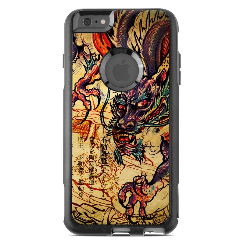 OtterBox Commuter iPhone 6s Plus Case Skin design of Illustration, Fictional character, Art, Demon, Drawing, Visual arts, Dragon, Supernatural creature, Mythical creature, Mythology, with black, green, red, gray, pink, orange colors