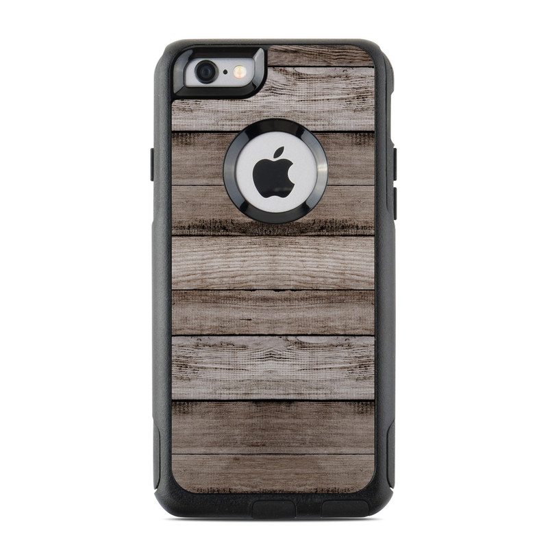 OtterBox Commuter iPhone 6s Case Skin design of Wood, Plank, Wood stain, Hardwood, Line, Pattern, Floor, Lumber, Wood flooring, Plywood, with brown, black colors