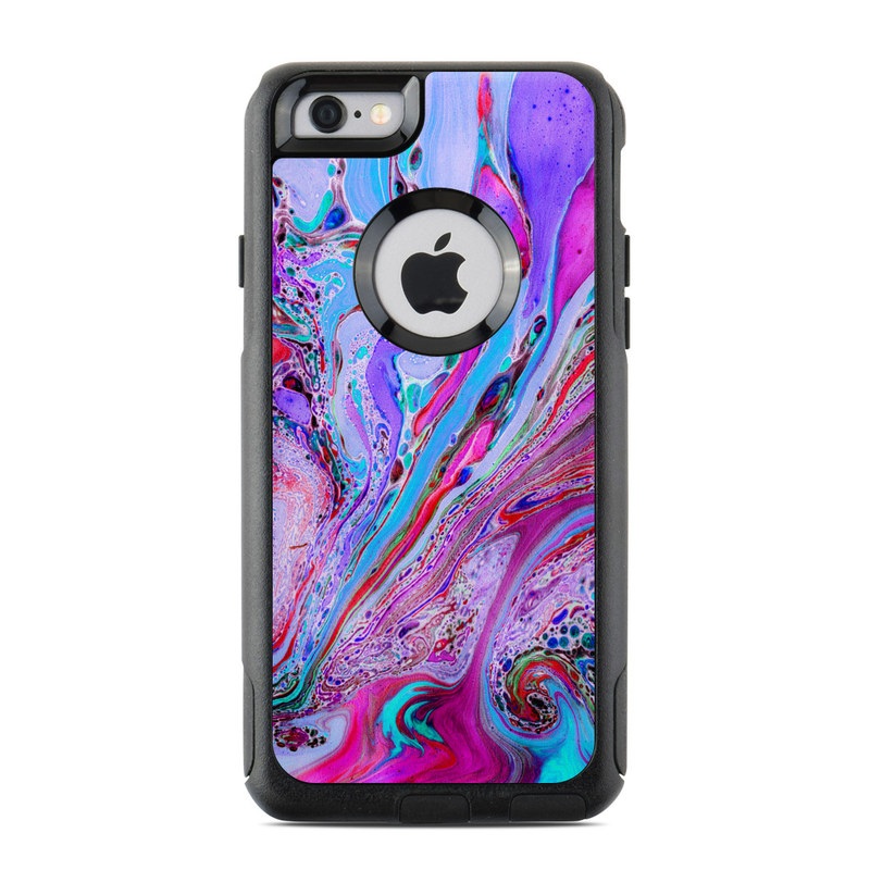 OtterBox Commuter iPhone 6s Case Skin design of Pink, Purple, Pattern, Design, Visual arts, Art, Psychedelic art, Magenta, Acrylic paint, Colorfulness, with pink, purple, blue, green colors