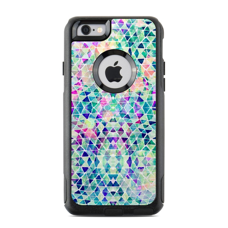 OtterBox Commuter iPhone 6s Case Skin design of Pattern, Aqua, Line, Teal, Purple, Turquoise, Design, with white, blue, purple, orange, green colors