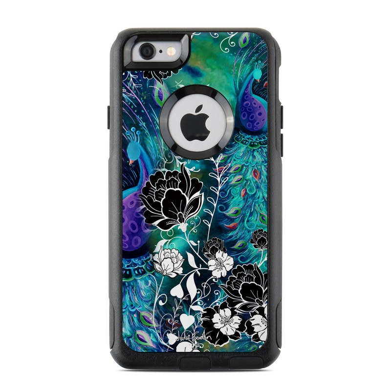 OtterBox Commuter iPhone 6s Case Skin design of Pattern, Psychedelic art, Organism, Turquoise, Purple, Graphic design, Art, Design, Illustration, Fractal art, with black, blue, gray, green, white colors