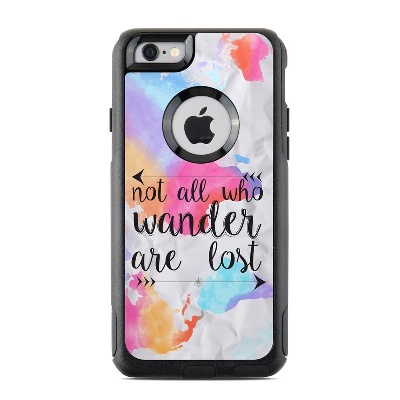 OtterBox Commuter iPhone 6s Case Skin design of Font, Text, Calligraphy, Graphics, with black, white, orange, pink, red, blue, purple, yellow colors