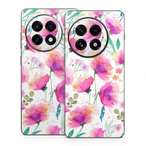 Abstract Pink Poppies OnePlus 13 Series Skin
