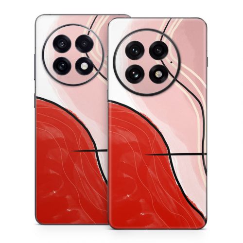 Abstract Red OnePlus 13 Series Skin