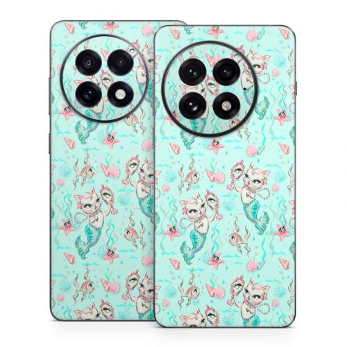 Merkittens with Pearls Aqua OnePlus 13 Series Skin